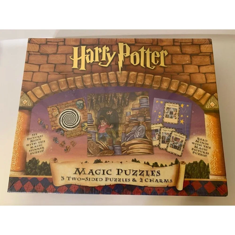 New Harry Potter Magic Puzzles 3 Two-Sided Puzzles‎ (2000, Bepuzzled) Sealed